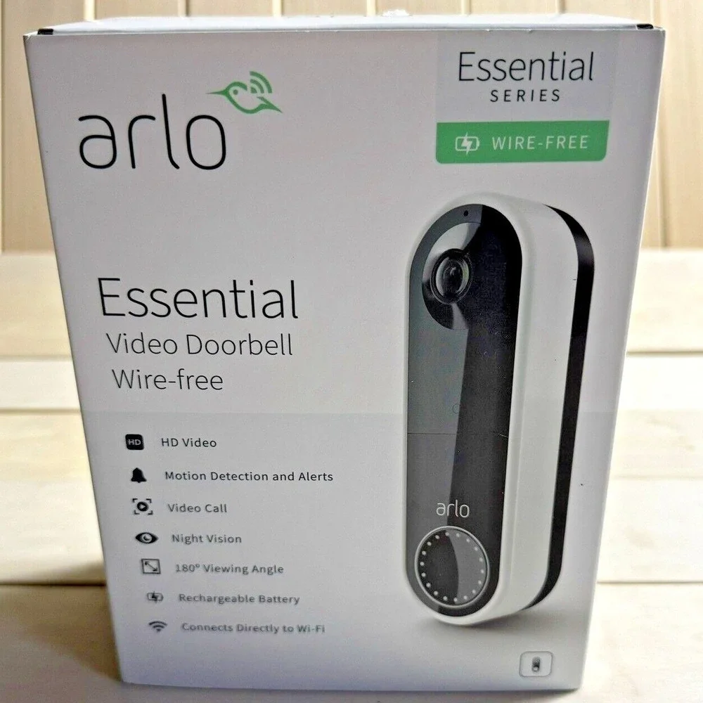 Arlo Essential Video Doorbell Wire-free AVD2001 HD Night Vision White Smart Home